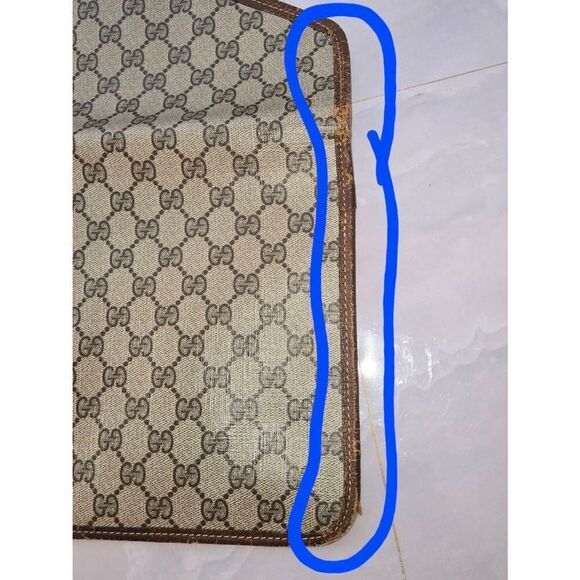 Vintage Gucci GG Logo Portfolio Pochette - Picture 9 of 12